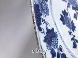 A Chinese Qianlong period Blue and White Porcelain Charger 30 cm wide A/F