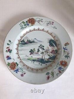 A Chinese Qianlong period Famille Rose Porcelain Charger 32.5 cm wide