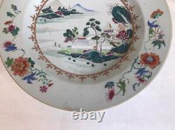A Chinese Qianlong period Famille Rose Porcelain Charger 32.5 cm wide