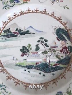 A Chinese Qianlong period Famille Rose Porcelain Charger 32.5 cm wide