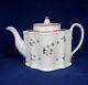 A New Hall C1805 Porcelain Silver Shape Hand Painted Teapot