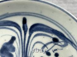 A Pair of Antique Chinese Zhangzhou Swatow Ware Export Blue & White Plates