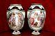 A Pair Of Antique Royal Vienna Porcelain Hand Painted Vase 1744 To 1749