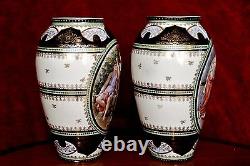 A Pair of Antique Royal Vienna Porcelain Hand Painted Vase 1744 to 1749