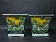 A Pair Of Old Thick Heavy Chinese Hand Painting Porcelain Flower Pots Vases