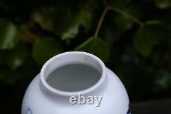 A Qing Dynasty Chinese Blue and White Porcelain Vase 21cm