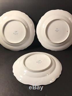 A Set Of 3 Antique Sevres Porcelain Plate/ Hand Painted/ France C. 1890/ Floral