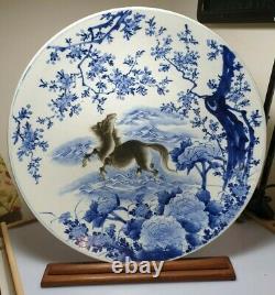 A Stunning Rare Very Large Meiji Period Handpainted Imari Porcelain Charger
