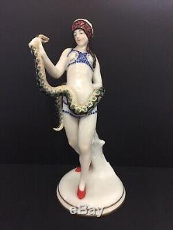 A Superb Vintage Hand Painted Porcelain Of'cleopatra'. Germany By'volkstadt