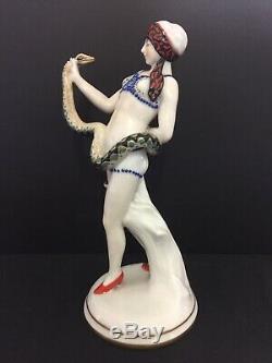 A Superb Vintage Hand Painted Porcelain Of'cleopatra'. Germany By'volkstadt