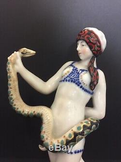 A Superb Vintage Hand Painted Porcelain Of'cleopatra'. Germany By'volkstedt