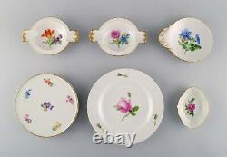 A collection of hand-painted Meissen porcelain. Early 20th century