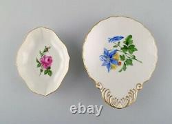 A collection of hand-painted Meissen porcelain. Early 20th century