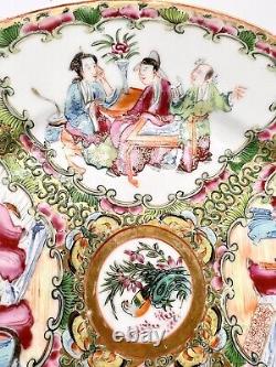 A fine Antique Chinese Famille Rose Canton plate 19thC