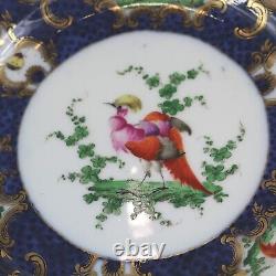 A fine antique porcelain hand-painted Edmé Samson Worcester style Plate C. 1890