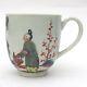 A Good Antique Porcelain 1st Period Worcester Painted Oriental Coffee Can C. 18th