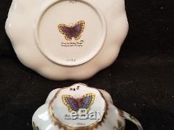 ANNA WEATHERLEY FINE CHINA MORNING GLORY CUP AND SAUCER PORCELAIN hand painted