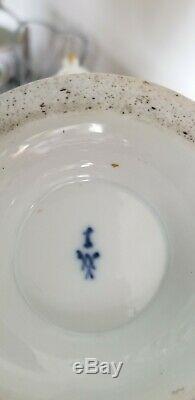 ANTIQUE 19thc MEISSEN HAND PAINTED porcelain FLORAL TEAPOT WITH DRAGON HANDLE