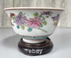 ANTIQUE CHINESE FAMILLE ROSE PORCELAIN BOWL QING DYNASTY Qianlong period