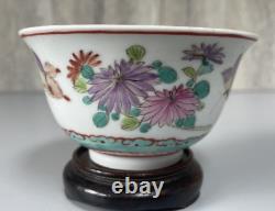 ANTIQUE CHINESE FAMILLE ROSE PORCELAIN BOWL QING DYNASTY Qianlong period