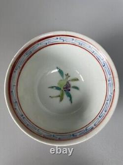 ANTIQUE CHINESE FAMILLE ROSE PORCELAIN BOWL QING DYNASTY Qianlong period