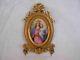 Antique French Hand Painted Porcelain Plaque With Gilt Bronze Frame, Late 19th