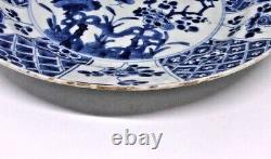 ANTIQUE PAIR of CHINESE PORCELAIN BLUE & WHITE CHARGERS Kangxi 17/18th. Cent