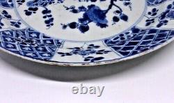 ANTIQUE PAIR of CHINESE PORCELAIN BLUE & WHITE CHARGERS Kangxi 17/18th. Cent