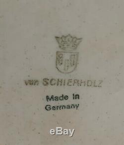 ANTIQUE Von Schierholz German Hand Painted Porcelain & 4 Cherubs Center Bowl