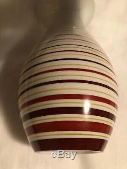 Allach Porcelain Vase #504 Hand Painted Striped Vintage Rare German Militaria