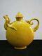 Amazing Chinese Yellow Glaze Porcelain Landscape Vase Marks Hongzhi Ming Dynasty
