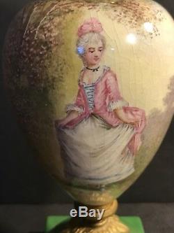 An Antique Porcelain Sevres Vase Hand Painted And Signed Circa 1920