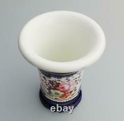 An antique English Regency porcelain floral hand painted Spill Vase C. 19thC