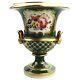 An Antique English Porcelain Campana Urn Vase Finely Hand-painted C. Early 19thc