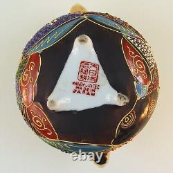 An antique Japanese Moriage Satsuma hand-painted porcelain Incense Burner C. 1900