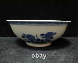 Ancient Rare Chinese Blue and White Hand Painting Porcelain Bowl Marks