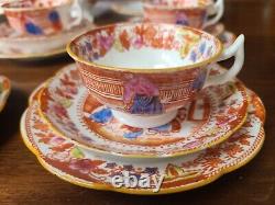 Antique 1840s Period Oriental Chinoiserie Tea Set bone china hand painted