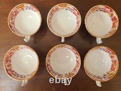 Antique 1840s Period Oriental Chinoiserie Tea Set bone china hand painted