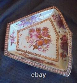 Antique 18th Century Chinese Export Famille Rose Dish