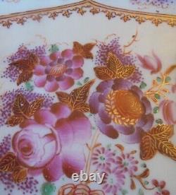 Antique 18th Century Chinese Export Famille Rose Dish