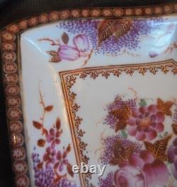 Antique 18th Century Chinese Export Famille Rose Dish