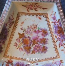 Antique 18th Century Chinese Export Famille Rose Dish