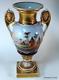 Antique 19c Old Paris Porcelain Hand Painted Empire Gilt Vase Urn Cameo Handles