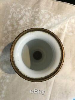 Antique 19c French Sevres Handpainted Porcelain And Bronze Flower Vase