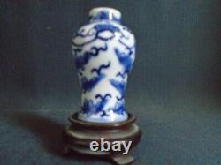 Antique 19th. C. Chinese Blue & White Porcelain Small Vase, perfect condition