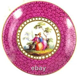 Antique 19th Century German Meissen Porcelain Saucer Dish