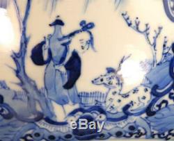 Antique 19th Century Qing Chinese Porcelain Blue & White Bowl Qianlong Nian Zhi