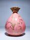 Antique 19th C Royal Crown Derby Pink & Gold Gilt Hand Decorated Porcelain Vase