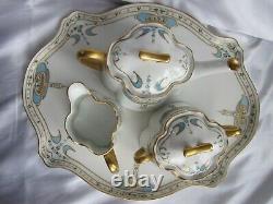 Antique Art Nouveau Hand Painted Tea Set Limoges / Bavaria Porcelain