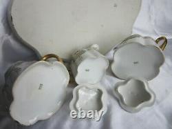 Antique Art Nouveau Hand Painted Tea Set Limoges / Bavaria Porcelain